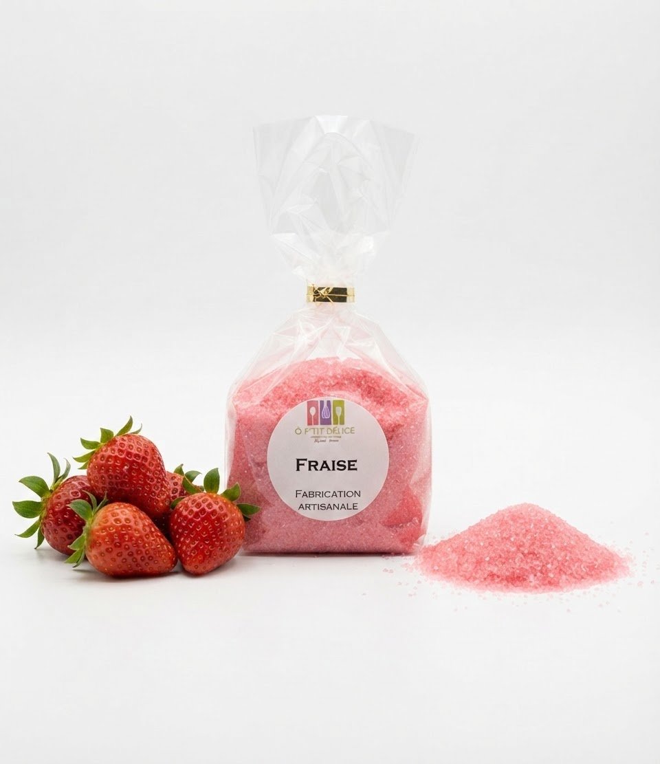Sucre Atisanal Aromatisé Fraise