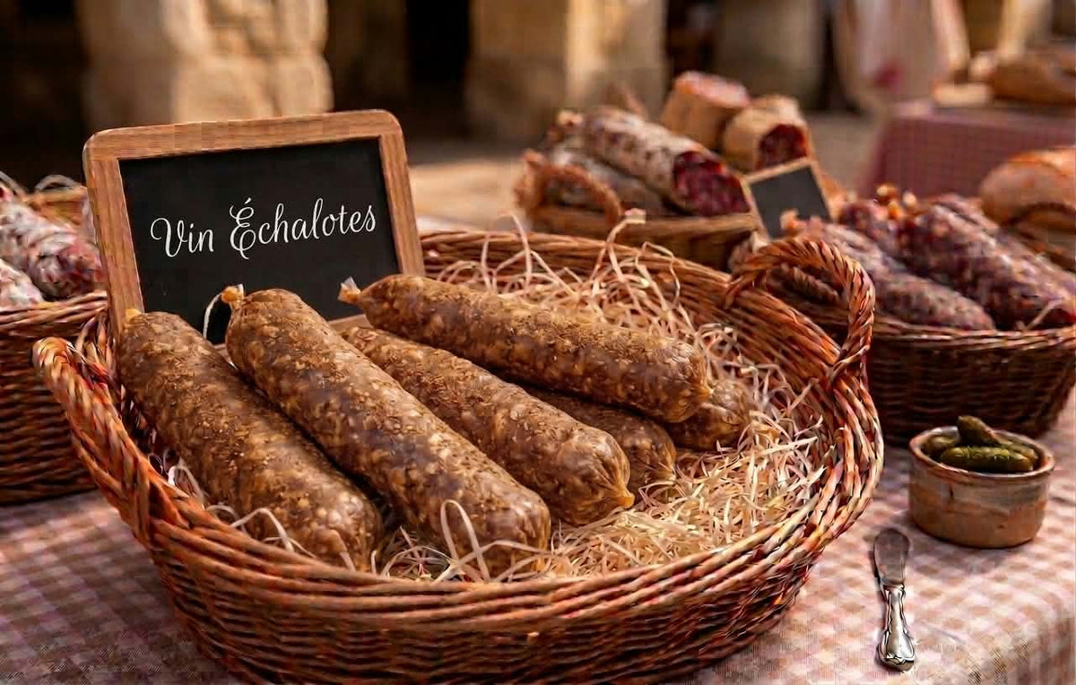 Saucisson porc/Vin / Echalotes