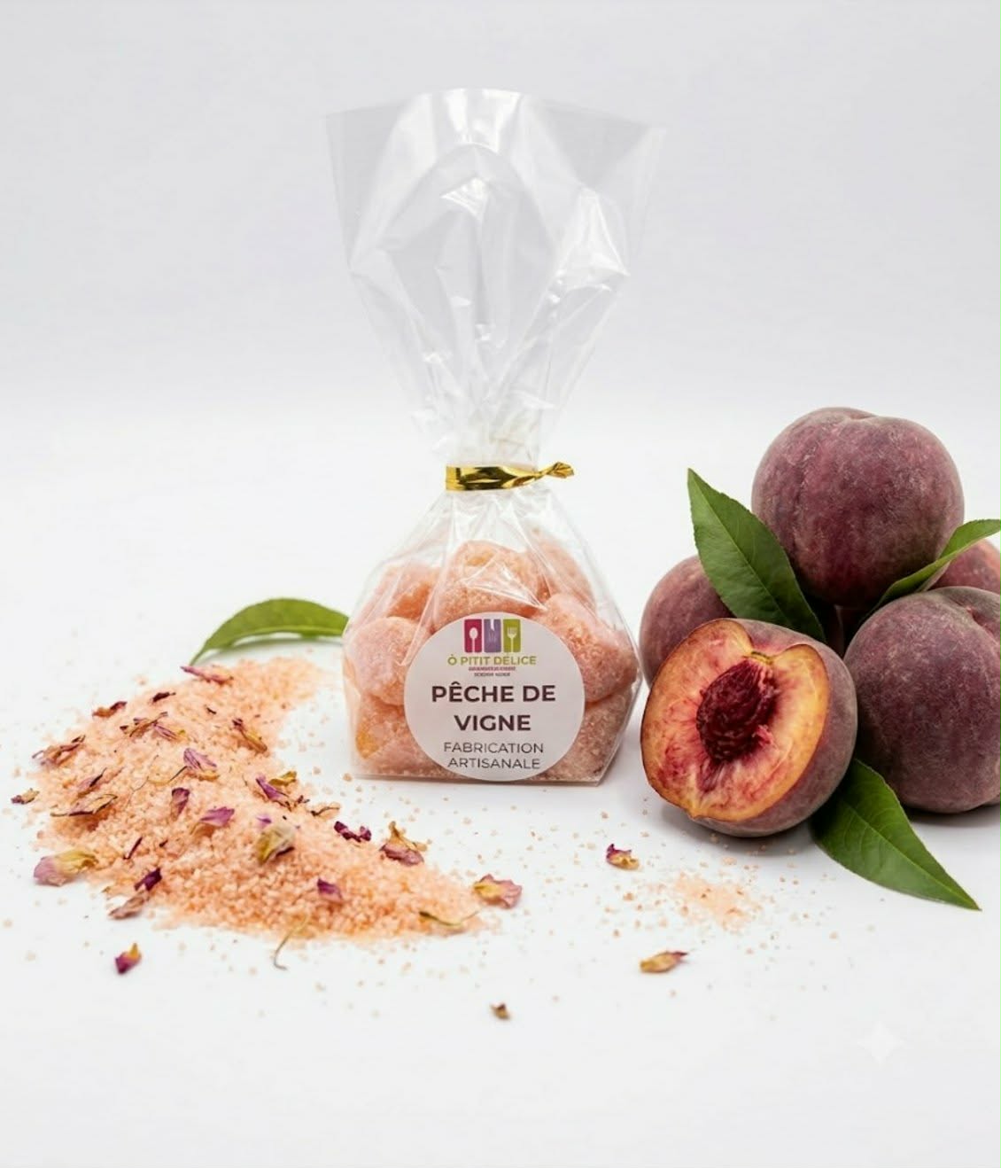 Sucre Artisanal Aromatisé Pêche de vigne